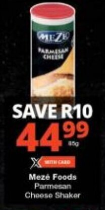 Checkers Mezé Foods Parmesan Cheese Shaker offer