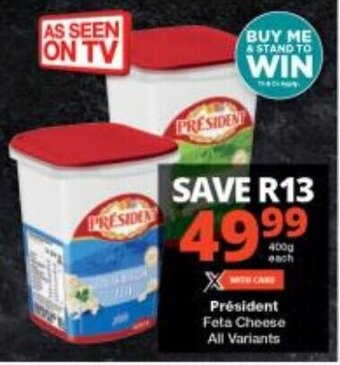 Checkers Président Feta Cheese All Variants offer
