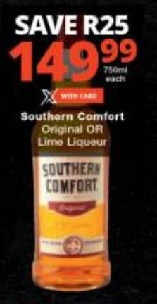 Checkers Southern Comfort Original OR Lime Liqueur offer