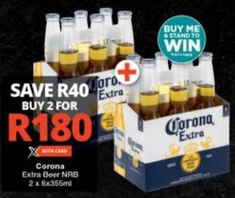 Checkers Corona Extra Beer NRB 2 x 6x355ml offer