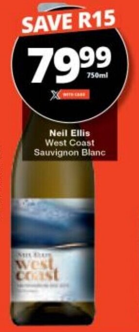 Checkers Neil Ellis West Coast Sauvignon Blanc offer