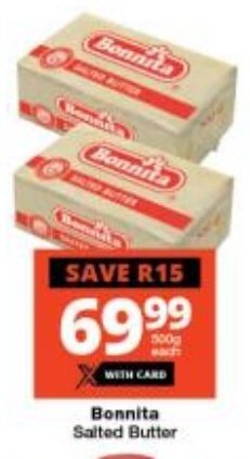 Checkers Bonnita Salted Butter offer