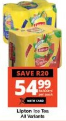 Checkers Lipton Ice Tea All Variants offer