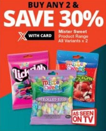 Mister Sweet Product Range All Variants x 2