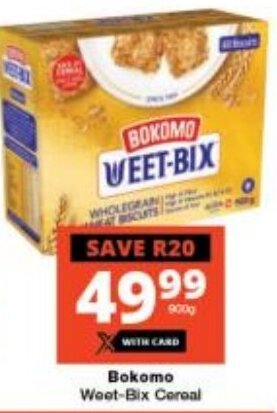 Checkers Bokomo Weet-Bix Cereal offer