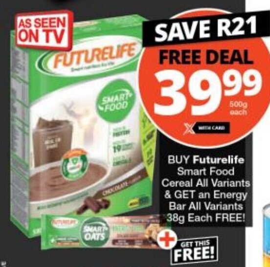 BUY Futurelife Smart Food Cereal All Variants & GET an Energy Bar All