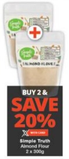 Checkers Simple Truth Almond Flour 2 x 300g offer