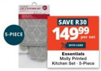 Checkers Essentials Molly Printed Kitchen Set 5-Piece offer