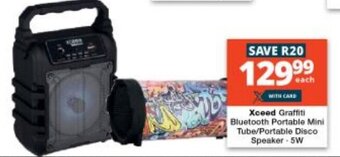 Checkers Xceed Graffiti Bluetooth Portable Mini Tube/Portable Disco Speaker 5W offer