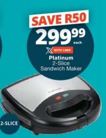 Platinum 2-Slice Sandwich Maker
