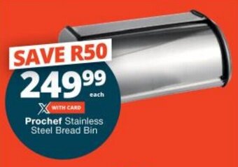 Checkers Prochef Stainless Steel Bread Bin offer