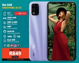 Checkers Itel A48 SMARTPHONE 4G LTE offer