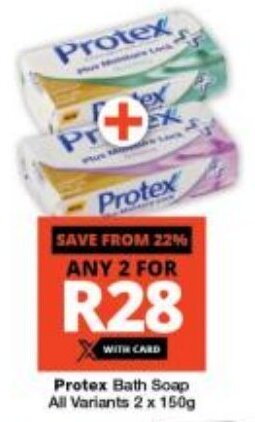 Checkers Protex Bath Soap All Variants 2 x 150g offer