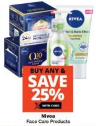 Checkers Nivea Face Care Products offer