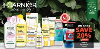 Garnier Face Care Products