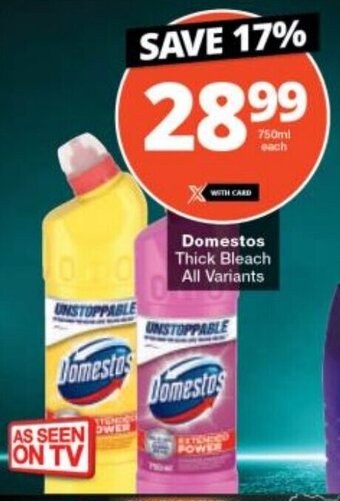 Checkers Domestos Thick Bleach All Variants offer