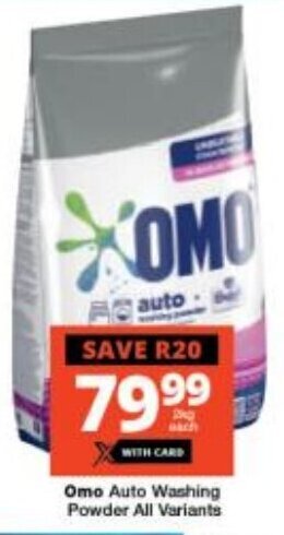 Checkers Omo Auto Washing Powder All Variants offer