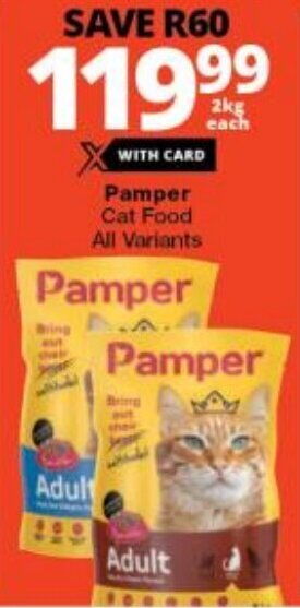 Checkers Pamper Cat Food All Variants offer