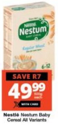 Checkers Nestlé Nestum Baby Cereal All Variants offer