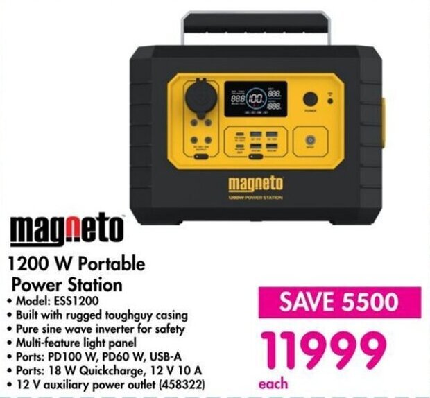 1200 W Portable Power Station offer at Makro