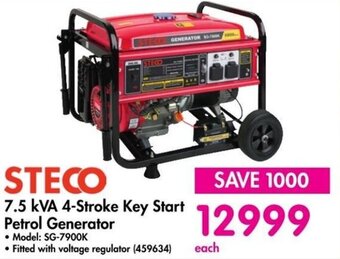 Makro Steco 7.5 kVA 4-Stroke Key Start Petrol Generator offer
