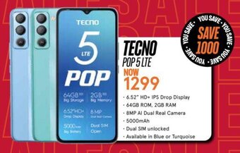 Jet TECNO POP 5 LTE offer