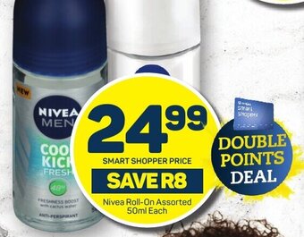 Pick n Pay Nivea Roll-On Assorted 50ml Each offer