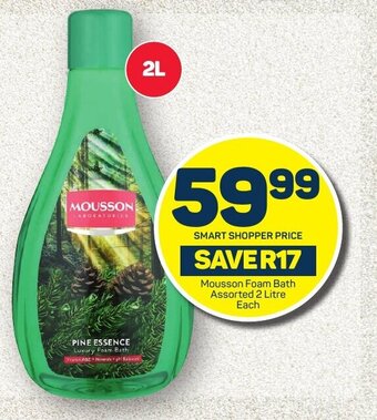 Pick n Pay Mousson Foam Bath Assorted 2 Litre Each offer