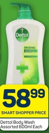 Pick n Pay Dettol Body Wash Assorted 600ml Each offer