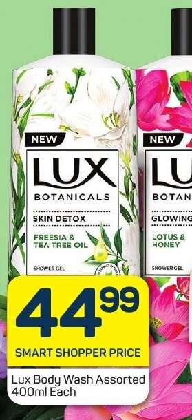 Lux Body Wash Assorted 400ml Each