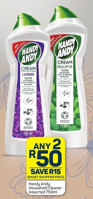 Pick n Pay Handy Andy Household Cleaner Assorted 750ml offer