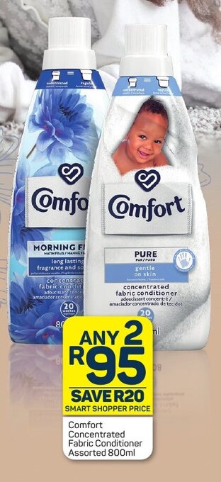 Pick n Pay Comfort Concentrated Fabric Conditioner Assorted 800ml offer