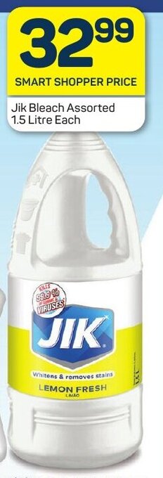 Pick n Pay Jik Bleach Assorted 1.5 Litre Each offer