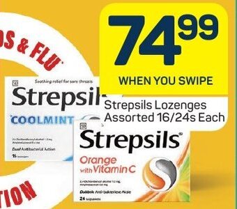 Pick n Pay Strepsils Lozenges Assorted 16/24s each offer