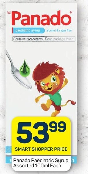 Pick n Pay Panado Paediatric Syrup Assorted 100ml Each offer