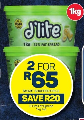 Pick n Pay D'Lite Fat Spread 1kg Tub offer