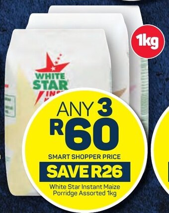 Pick n Pay White Star Instant Maize Porridge Assorted 1kg offer