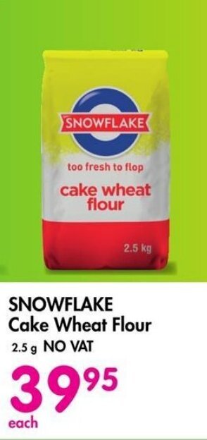 Makro SNOWFLAKE Cake Wheat Flour 2.5 g NO VAT offer