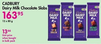 Makro CADBURY Dairy Milk Chocolate Slabs offer