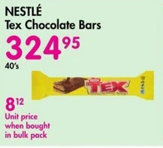 Makro NESTLÉ Tex Chocolate Bars offer
