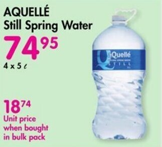 Makro AQUELLÉ Still Spring Water offer