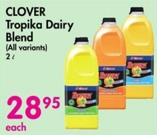 Makro CLOVER Tropika Dairy Blend (All variants) 2L offer