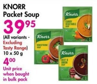 Makro KNORR Packet Soup offer
