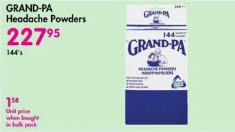 Makro GRAND-PA Headache Powders offer
