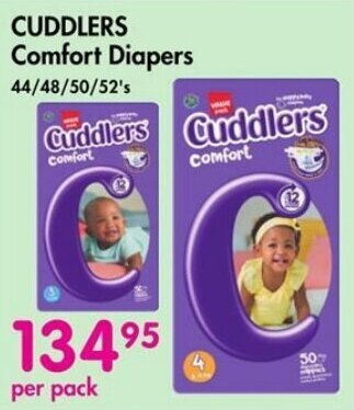 Makro CUDDLERS Comfort Diapers 44/48/50/52's offer