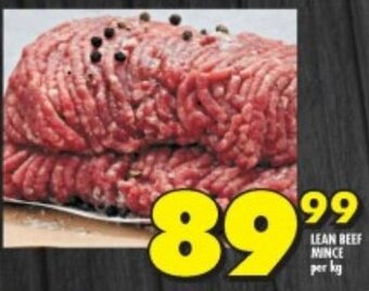 Shoprite LEAN BEEF MINCE per kg offer