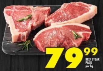 Shoprite BEEF STEAK PACK per kg offer
