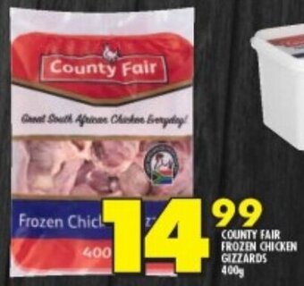 Shoprite COUNTY FAIR FROZEN CHICKEN GIZZARDS 400g offer