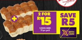 Shoprite SCHOOL BUNS 10 per pack offer