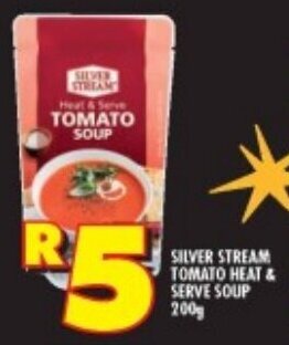 Shoprite SILVER STREAM TOMATO HEAT & SERVE SOUP 200g offer